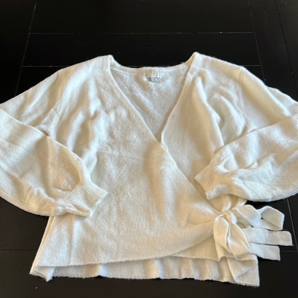 Cardigan - Side Tie - Cream